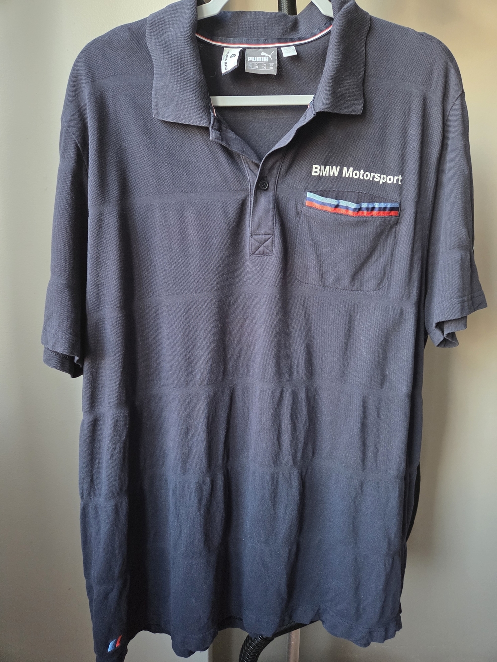 PUMA BMW Motorsport Men's Polo Shirt XXL Navy Blue